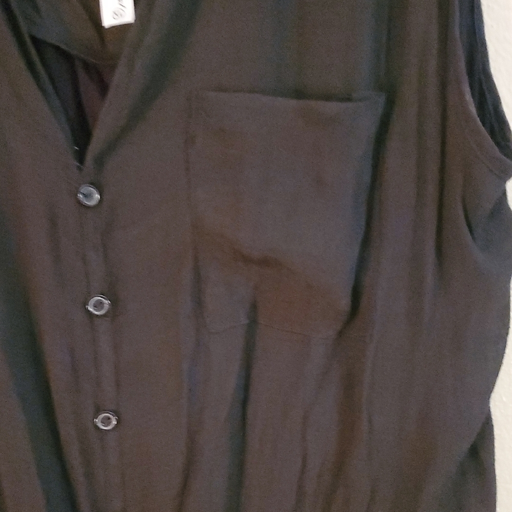 PerSeption Concept Black Sleeveless Tie-Front Blouse - Picture 4 of 8